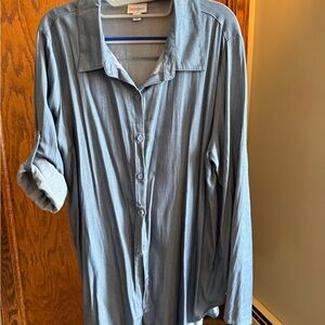 LuLaRoe Light Blue Chambray button down